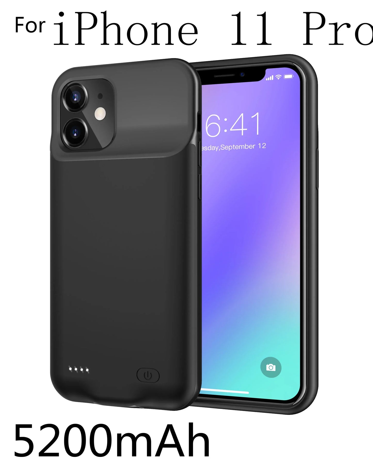 for iPhone 11 12 13 14 Pro Max XS Max XR 6 7 8 Plus SE 5S 13 Mini Battery Charger Case Portable Power Bank Charging Cover Capa